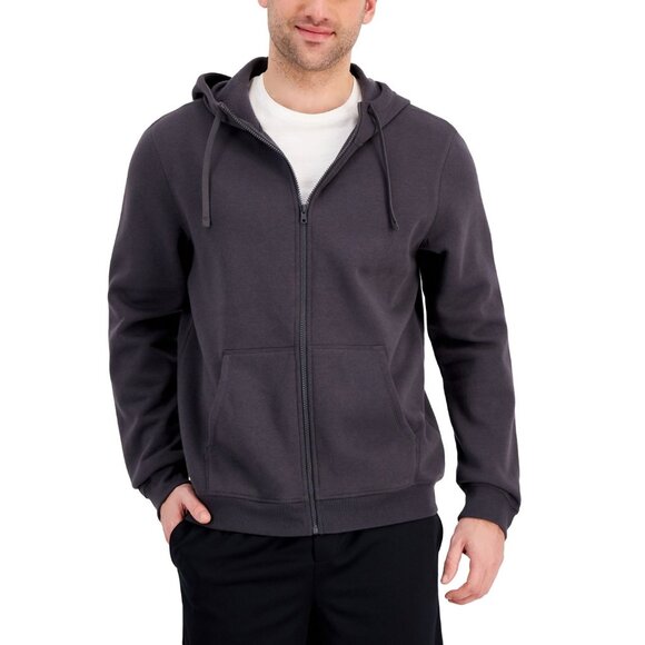 Ideology Men's Regular-Fit Full-Zip Hoodie, Deep Charcoal, Size M, NWT - Picture 1 of 5
